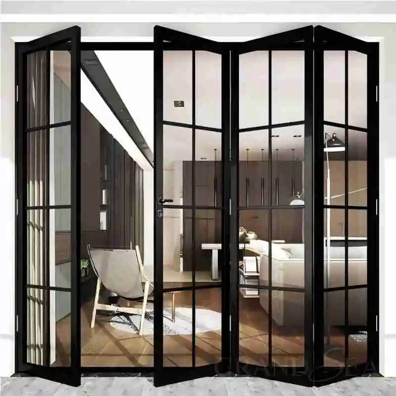 

French Folding Door Folding Door Exterior Entry Doors Entrance Doors for Home Custom Double Sliding Door