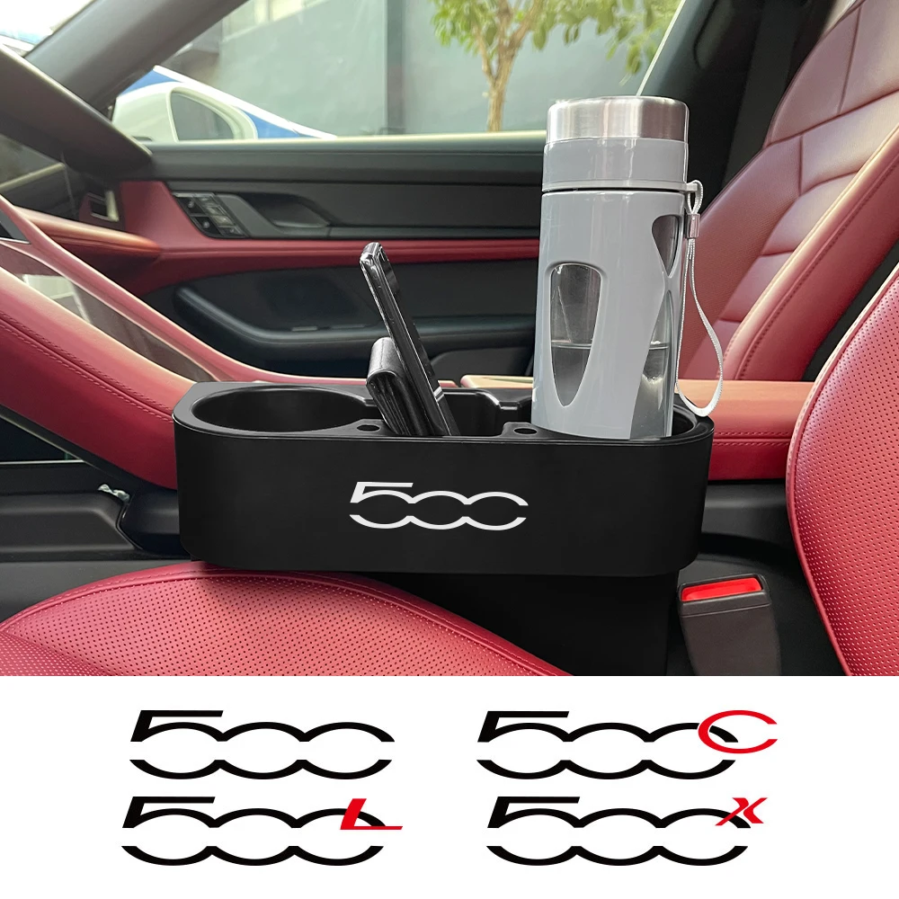 Car Seat Crevice Gaps Storage Box For Fiat 500 500C 500X 500L Abarth 695 Gap Filler Organizer Holder Auto Accessories Tools