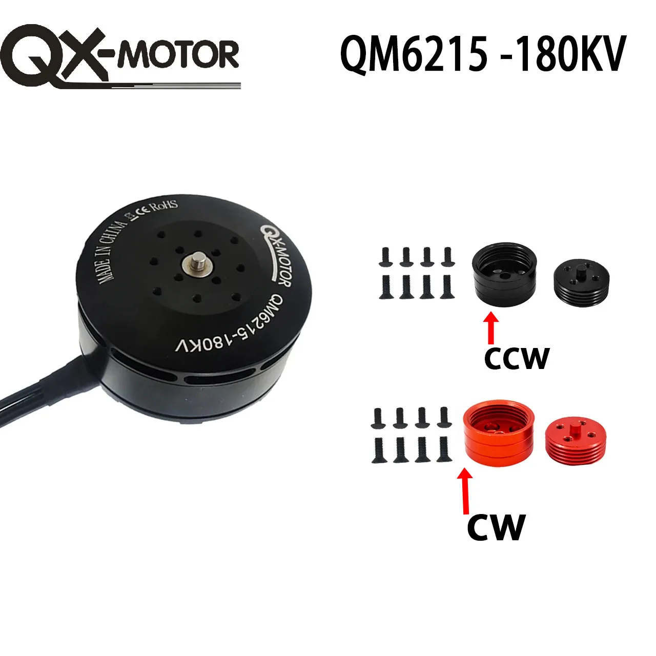 QX-Motor QM6215 -180KV CW CCW  Brushless Motor For Six-axis Toy RC Hexacopter Octacopter Motor Parts