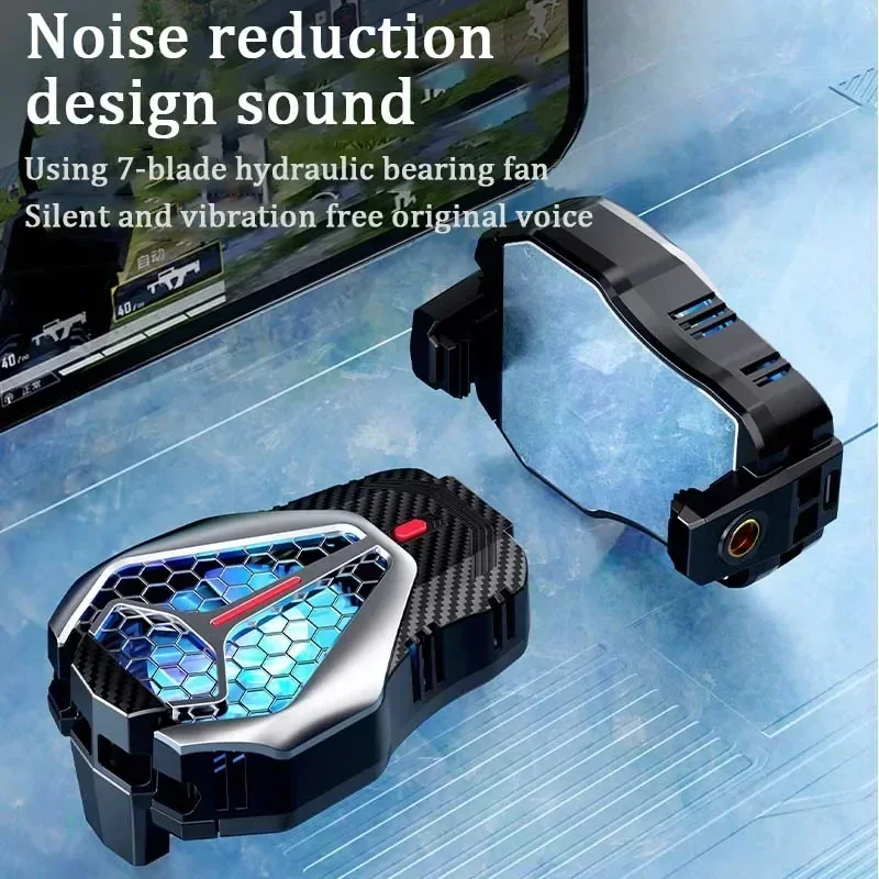 X58 Mobile Phone Semiconductor Cooling Radiator for Live Streaming Back-clip 3 Gear Adjustment Game Cooler for IOS Android PUBG