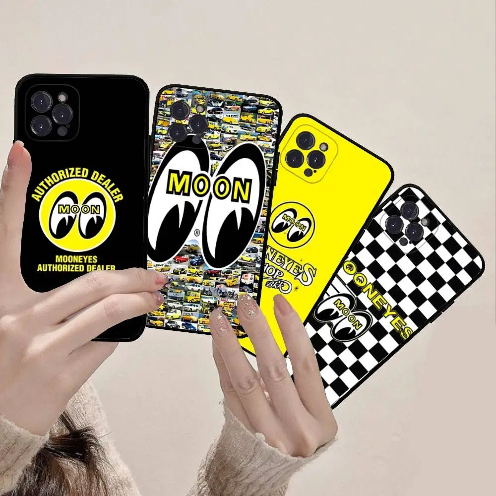 Mooneyes impressão caso de telefone para iphone 17 16 15 plus x 14 11 12 13 mini pro max casos móveis