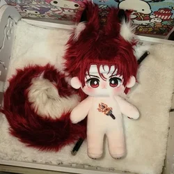 20cm Stuffed Anime Kimetsu No Yaiba Demon Slayer Kamado Tanjirou FireBrick Figure Plush Dress Up Cotton Doll Toys for Kids Gifts
