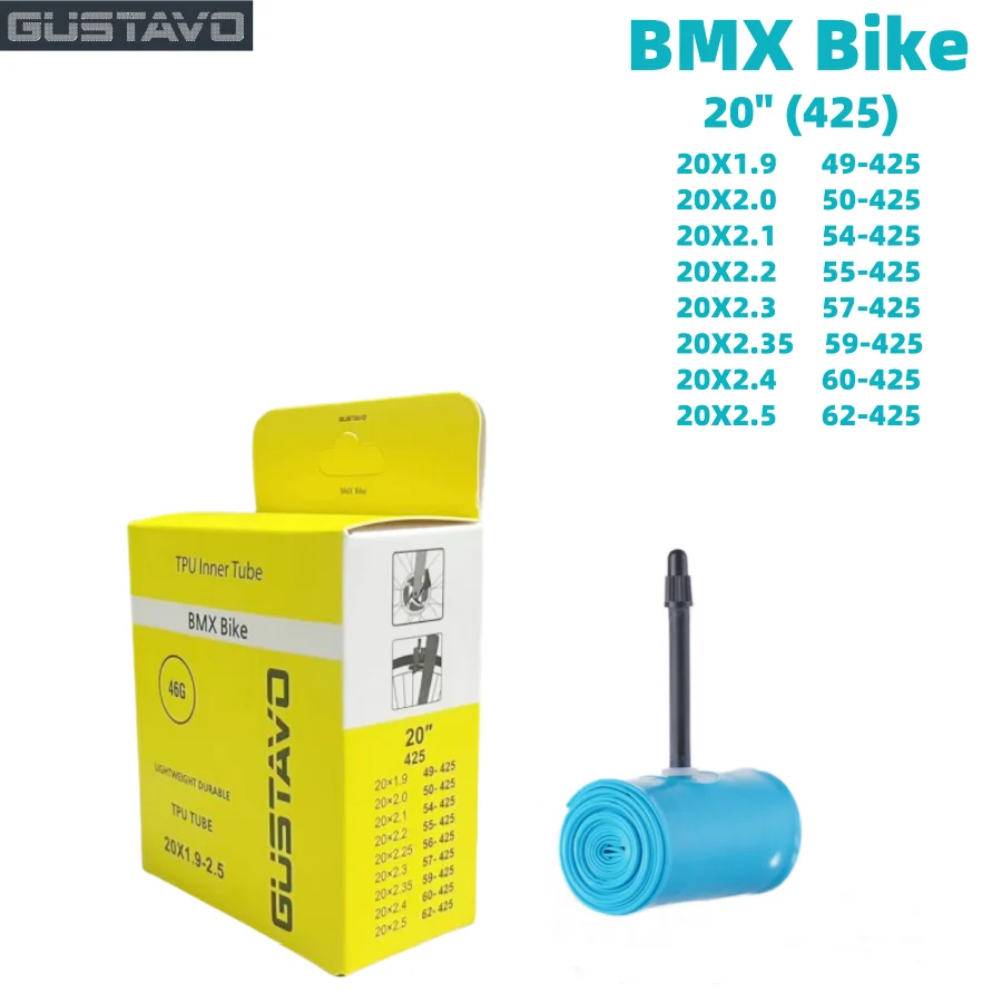 GUSTAVO TPU Bike Inner Tube BMX Bicycle Tire Tubes 20\