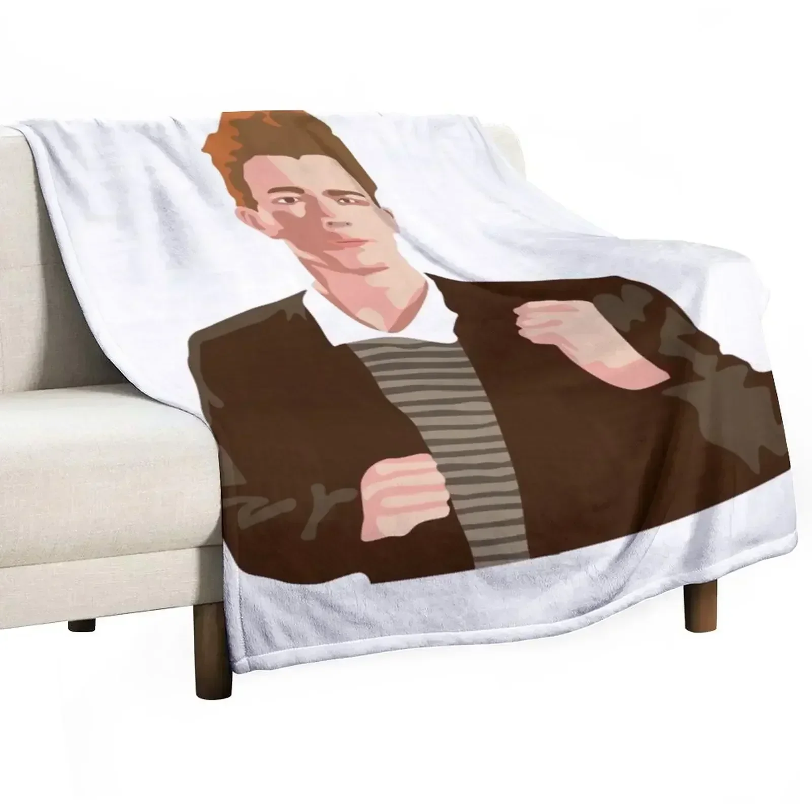 

Rick Roll Throw Blanket Kid'S Blankets For Sofas Plush heavy to sleep Blankets