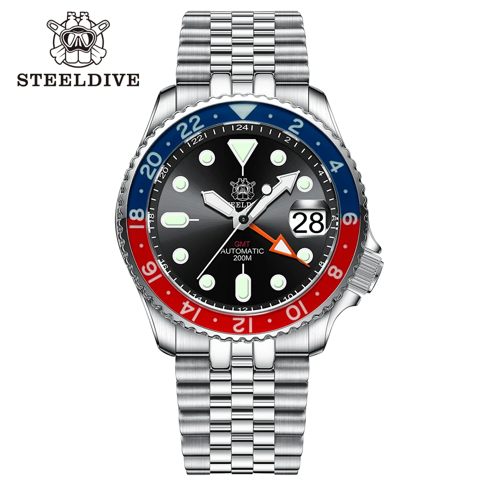 STEELDIVE Official SD1994L New Diving Multicolor Dial Mechanical Men's Wristwatch NH34 Movement Swiss Luminous 20Bar Waterproof