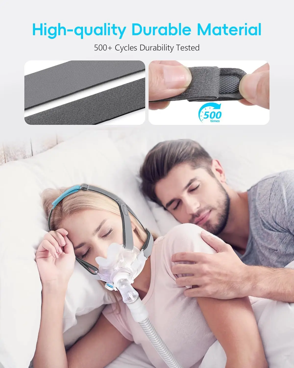 Adjustable Soft Headgear Strap for AirFit F30 Full Face CPAP Mask Replacement Headgear Magnetic Clip for Comfortable Secure Fit