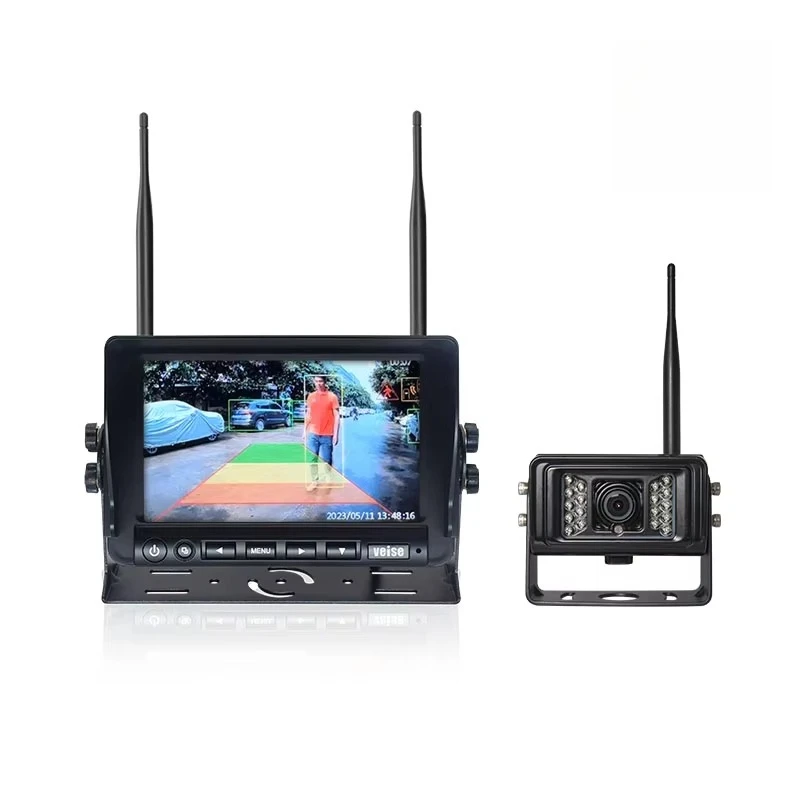 

Wireless AI Pedestrian and Vehicle Detection System Aftermarket Rear-View Backup Cameras for RV Forklift Car Reversing Aid