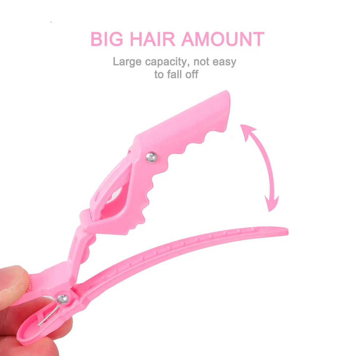 15Pcs Hairdressing Clips Pink Lightweight Sturdy Salon Hair Locating Clips for Professional Styling Perm Home DIY Makeup Washing