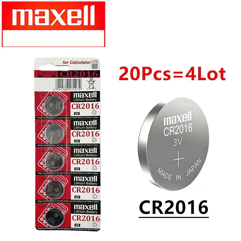 20Pcs For Maxell  MaCR2032 CR2025 CR2016 Boutton Cell Battery 3V Lithium Batteries for Watch Keys Calculator Controller Timer