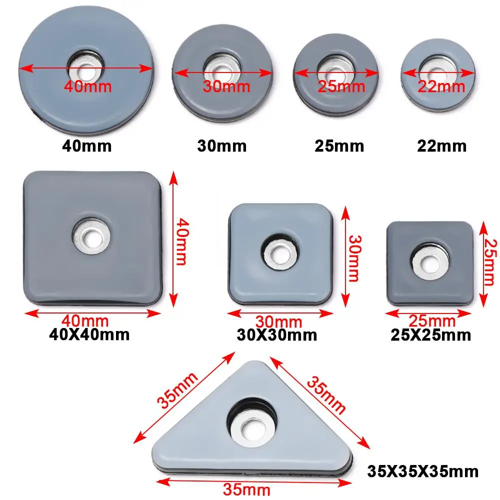 

8 шт., утолщенная фурнитура для домашнего стола, дивана, стула, легко перемещаемый бампер, нескользящий коврик, антишумные мебельные ножки, ползунки, защита для пола