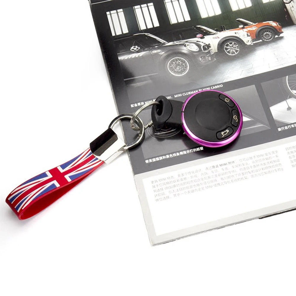 Union Jack Car Fob Key Ring Pendant Keychain Holder Accessories For Mini Cooper JCW One F54 F55 F56 F60 R55 R56 R60 Countryman