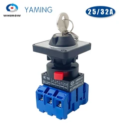 YMD11-25YS3/3 Load Circuit Breaker Universal Master Control Key With Lock Rotation Power Off Cam Isolator Switch LW30-32A / 25A