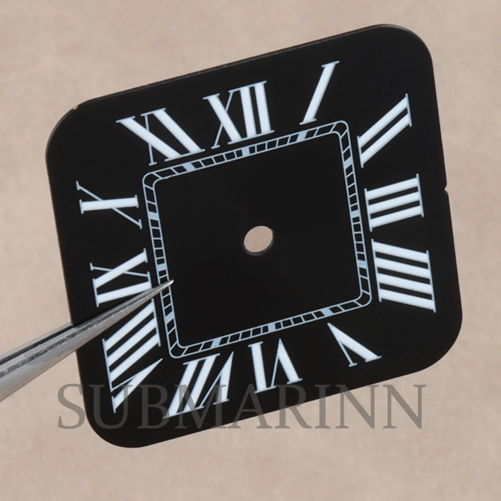 27mm NH35 Roman Dial Square Watch Mod Parts For Santos Nh35 NH36 NH38 Automatic Movement High Quality Watch Replacement Tools