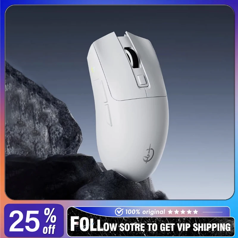 TongTian Sword Saint M880 Tri-Mode Wireless Mouse PAW3104 Sensor RGB Ergonomic Low Latency Long Battery Life Laptop Gaming Mouse