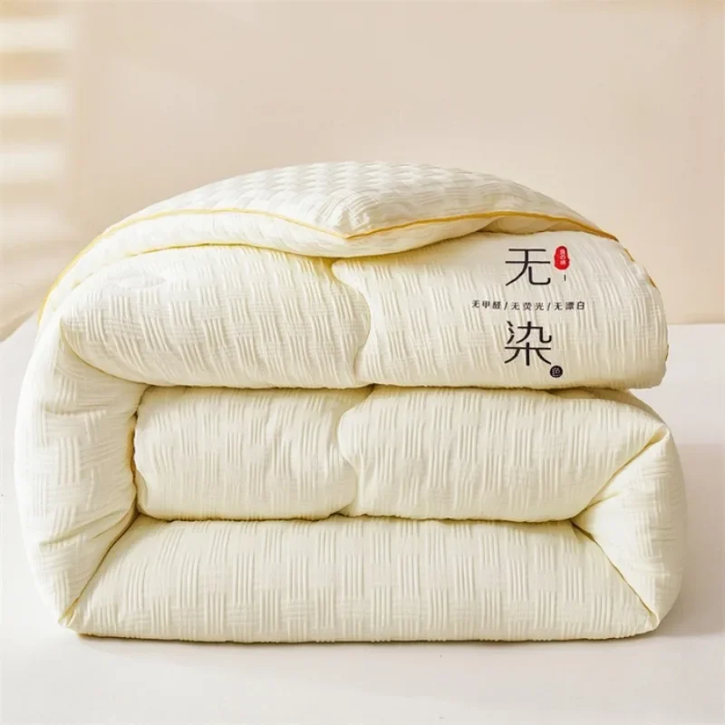 2024 new dye-free knitted cotton maternal and infant grade silk quilt, chrysalis protein single quilt thickened in winter