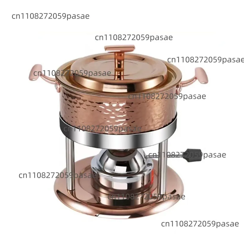 new model three layers of steel hot pot food warmer hammered 1.8l Chinese hot pot mini cooking pot food warm set with grill