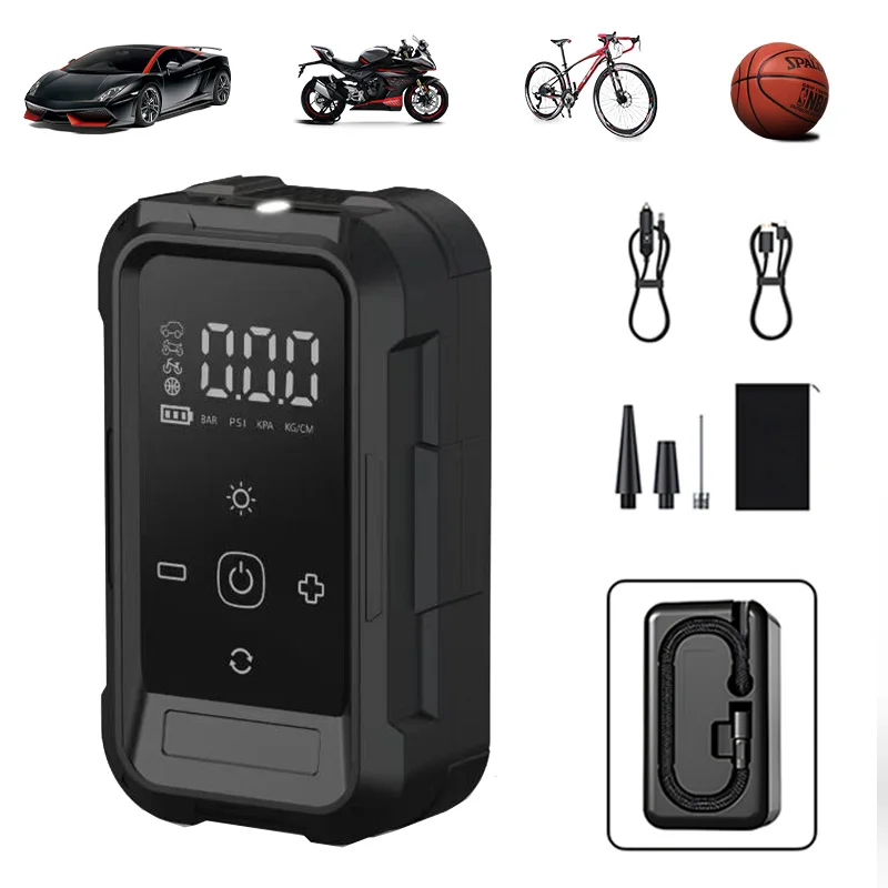 LEIBOO Wireless Car Air Compressor Air Pump Electric Tire Inflator Pump for Motorcycle Bicycle AUTO Tyre with Lighting