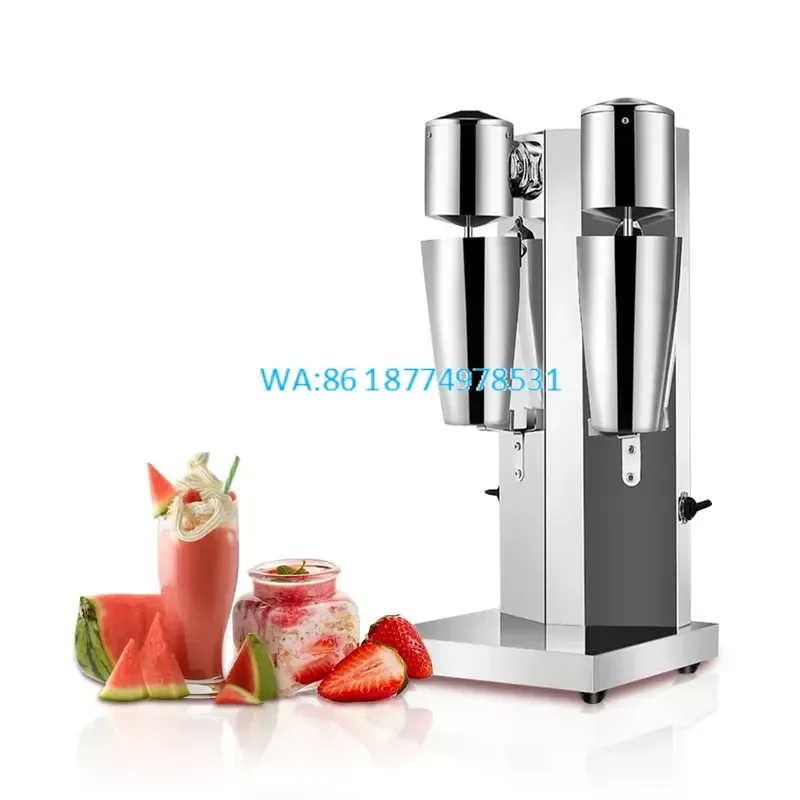 Wmwmnu 560W 2 Head Commercial Stainless Steel Milkshake Mixer Double Head Milk Shaker Maker 16000r m High Speed Milk Shaking