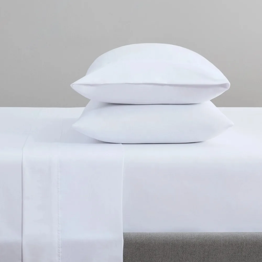 Arkwright Pillowcases - Soft Poly/Cotton Pillow Covers for Home - Standard Size - (12 Pack) White