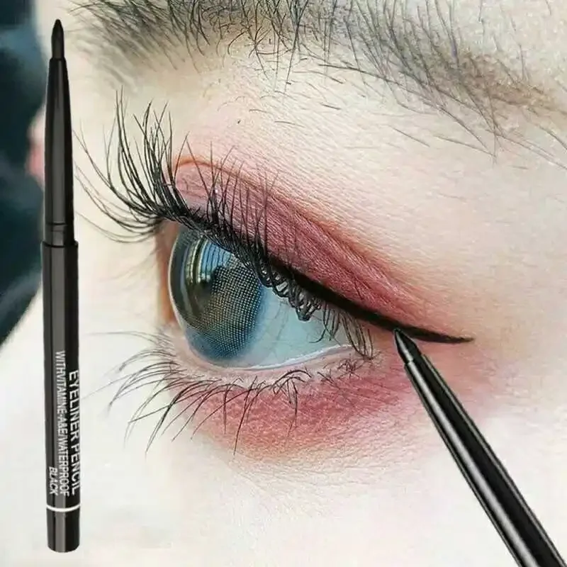 1/3 stücke Frauen Make-up rotierenden einziehbaren Eyeliner Bleistift wasserdicht schwarz braun Eyeliner Stift