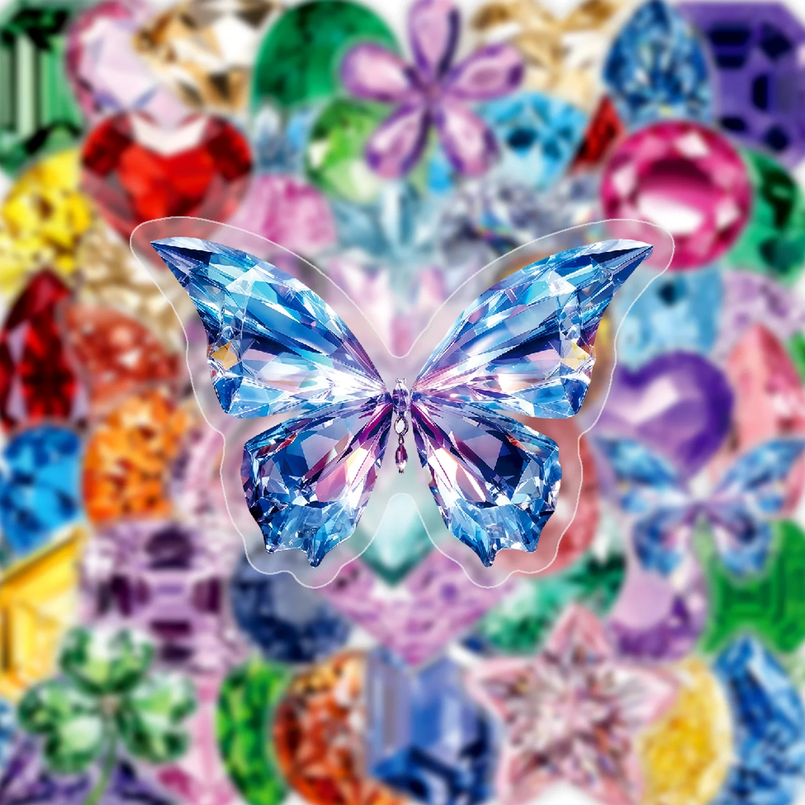 10/50 SZT. Przezroczyste Naklejki Śmieszne Klejnoty Graffiti Styl INS Dekoracja DIY Zabawki Laptop Gitara Samochód Rower Deskorolka Naklejki z Kreskówkami