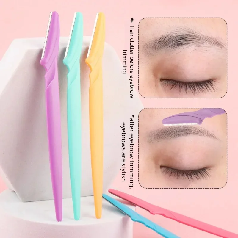 1 قطعة أداة قص الحواجب أدوات ماكياج آمنة العين الحاجب الحلاقة الوجه الجسم إزالة الشعر شفرات حلاقة امرأة الحاجب تشكيل سكين