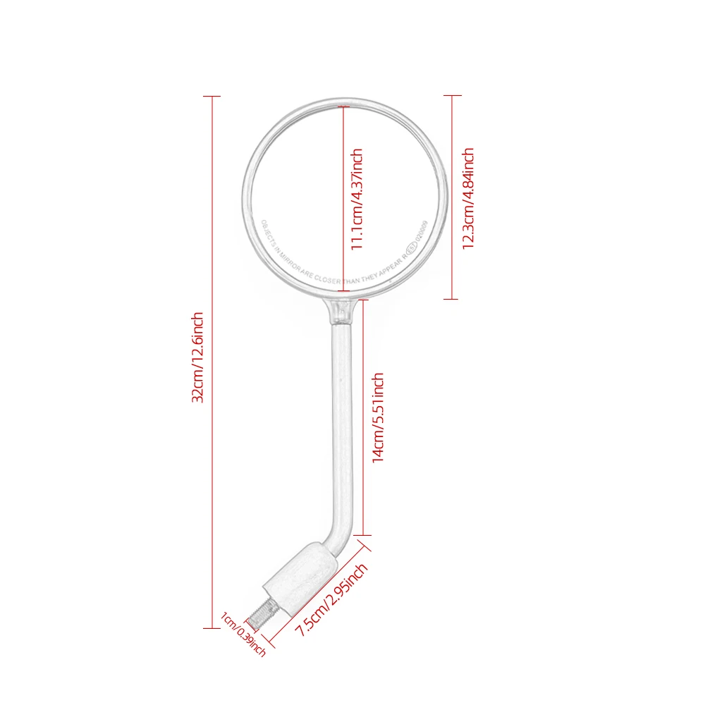Round mirror Motorcycle Accessories 8mm10mm Screw Motorbike Back View Mirror Electric Bicycle Rearview Mirrors Moped Side Mirror