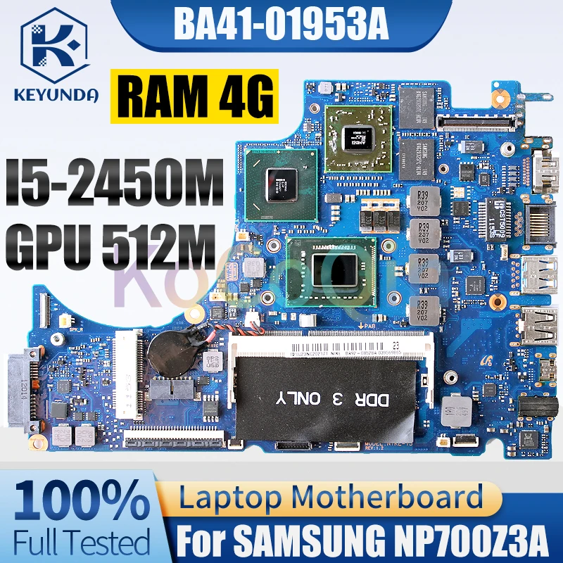 

BA41-01953A For SAMSUNG NP700Z3A Notebook Mainboard BA92-08528A I5-2450M GPU 1G RAM 4G HM65 Laptop Motherboard