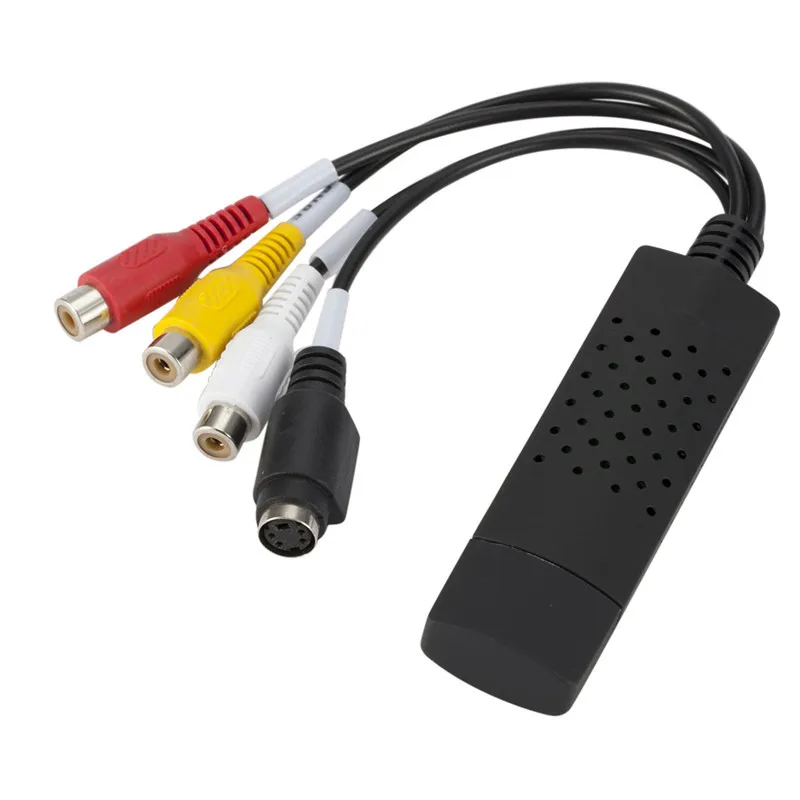 Adapter USB 2.0 do AV do przechwytywania wideo konwerter łatwiejszy Cap USB Audio urządzenie do przechwytywania wideo TV DVD VHS DVR dla Win10