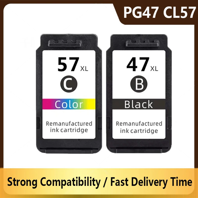 PG47 PG 47 PG-47 CL-57 CL57 CL 57 Compatible Ink Cartridge For Canon PIXMA E400 E410 E417 E460 E470 E477 E480 E3170 E3370 E4270