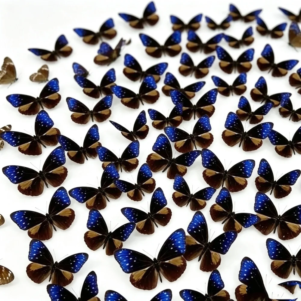 6-100pcs natural Real Butterflies Specimen (Euploea mulciber）Artwork Material Home Decoration DIY
