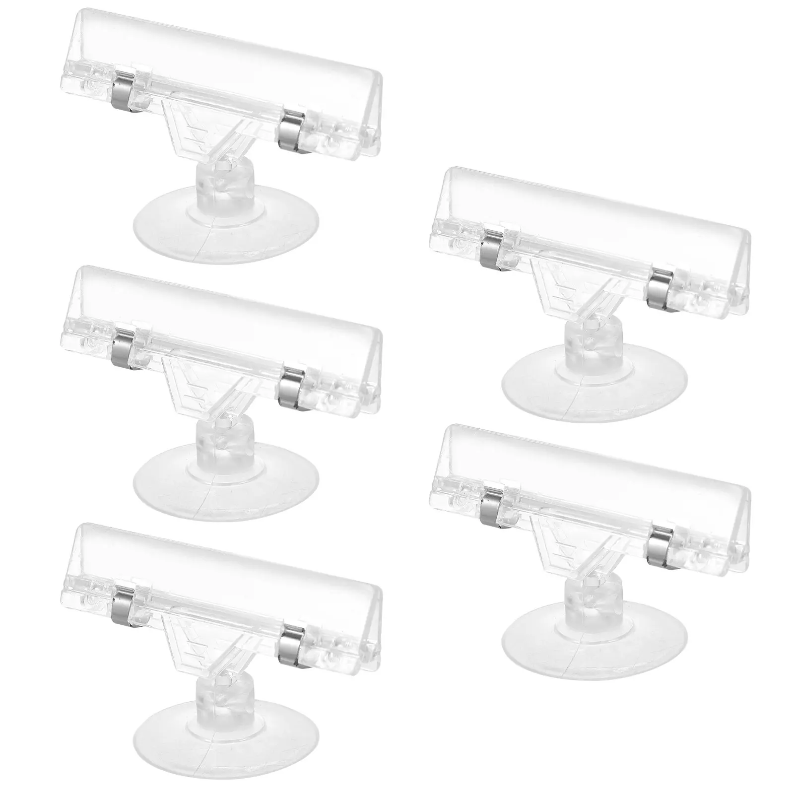 5pcs Plastic Price Tag Holders for Retail Stores, Food Displays & Exhibitions – Label Clips & Desk Sign Clamps