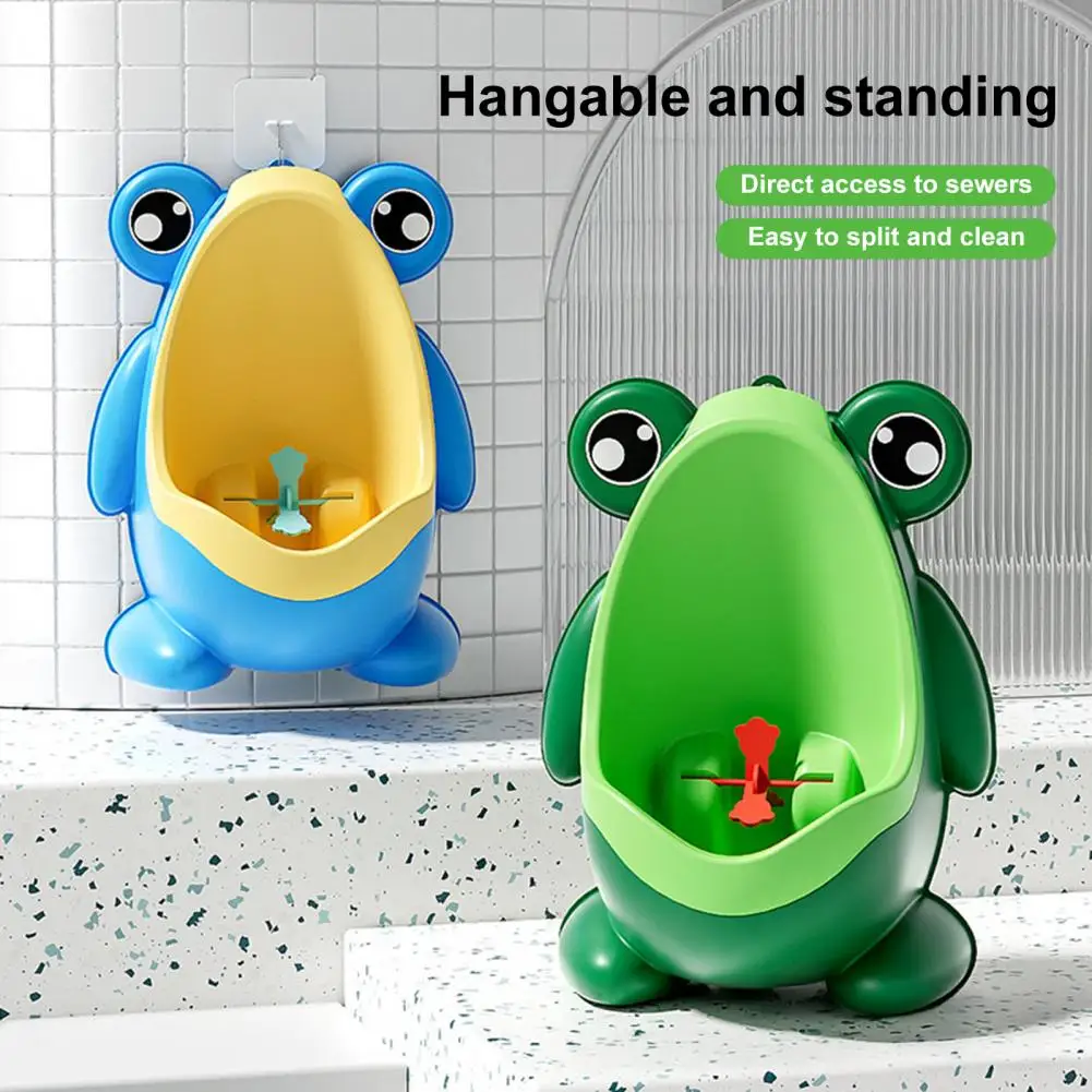 30cm Boys Pee Training Urinal Frog Shape Large Capacity Toddler Standing Urinal Hygienic Potty Training Tool Adjustable Height