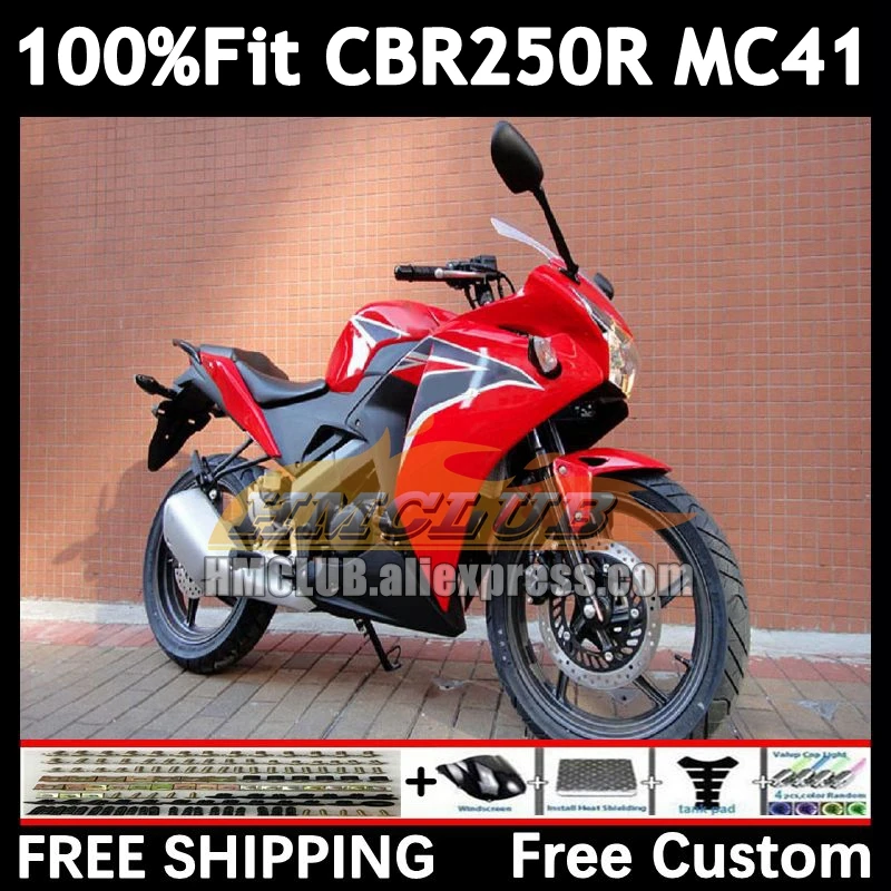 Injection For HONDA CBR250 R red black CBR250R MC41 11 12 13 14 15 100No.62 CBR 250R 250 R 2011 2012 2013 2014 2015 Fairings