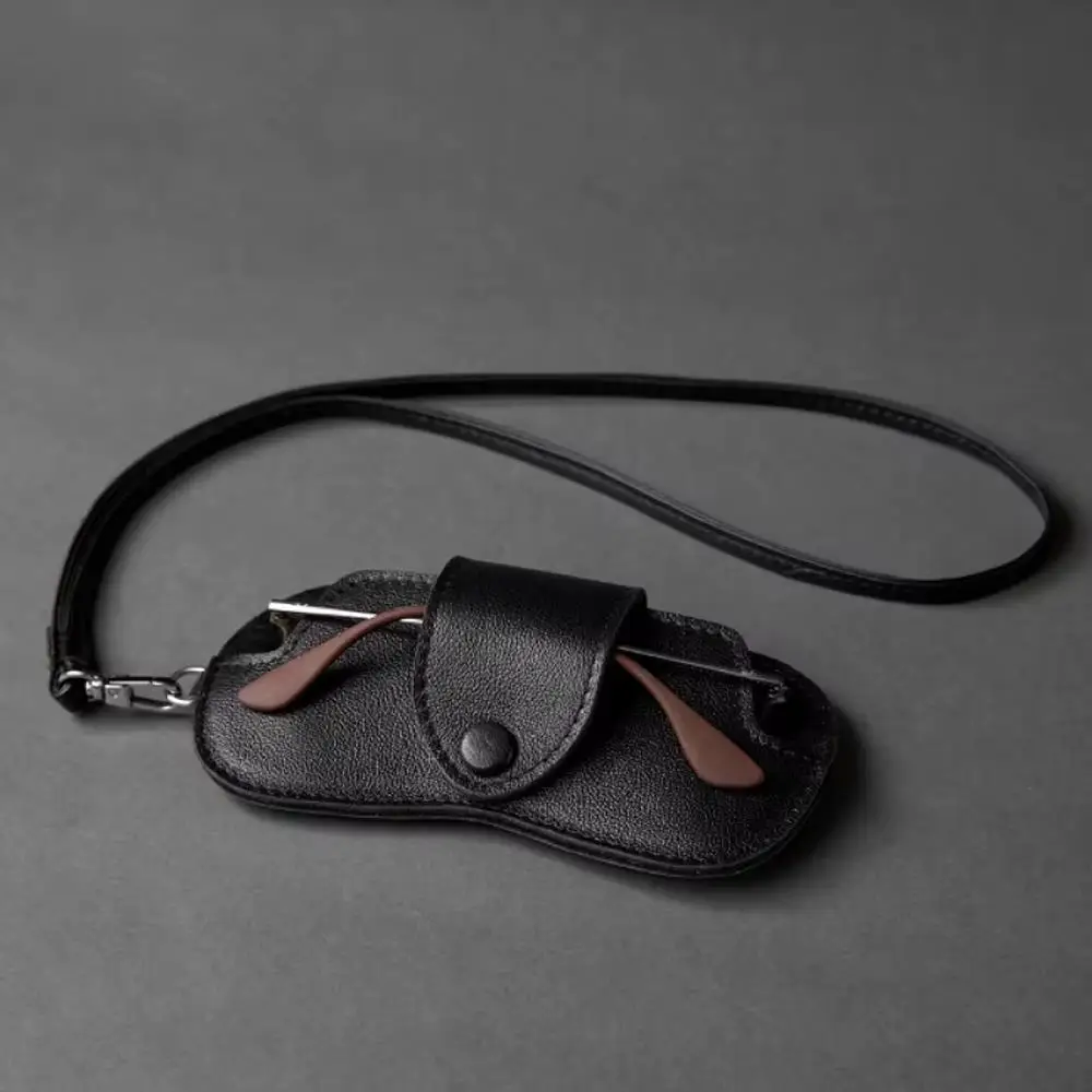Fashion Leather Soft Sunglasses Case For Men Luxury Glasses Box Portable Hanging Glasses Case Cover Bag Eyeglasses Accessories image 3