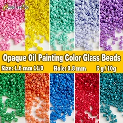 New MKY DB Beads 1.3x1.6mm 2000pcs 11/0 Opaque Oil Painting Color Japanese Glass Loose Beads for Jewelry Making DIY Sewing Weave