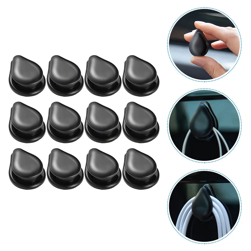 12 Pcs Hook up Car Mini Hooks Cars Coat Hangers Multifunction Plastic Sticky Small Interior