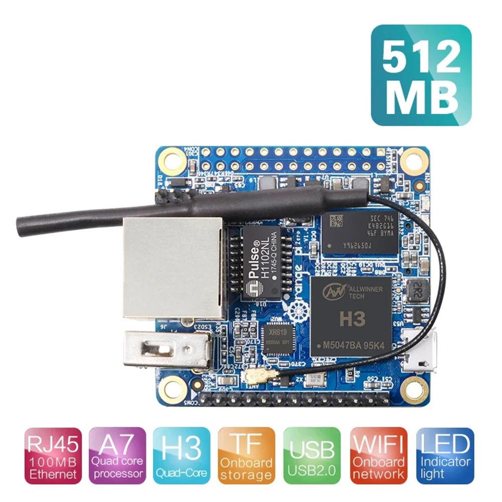 لوحة تطوير Orange 512MB H3 -Core ، كمبيوتر أحادي المصدر مفتوح المصدر ، تشغيل أندرويد 4.4 ،