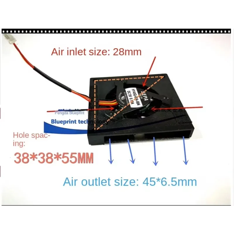 pa  Mute SEPA HY45Q-05A-804 4507 4.5 Cm5v Temperature Control PWM Turbine Laptop Fan