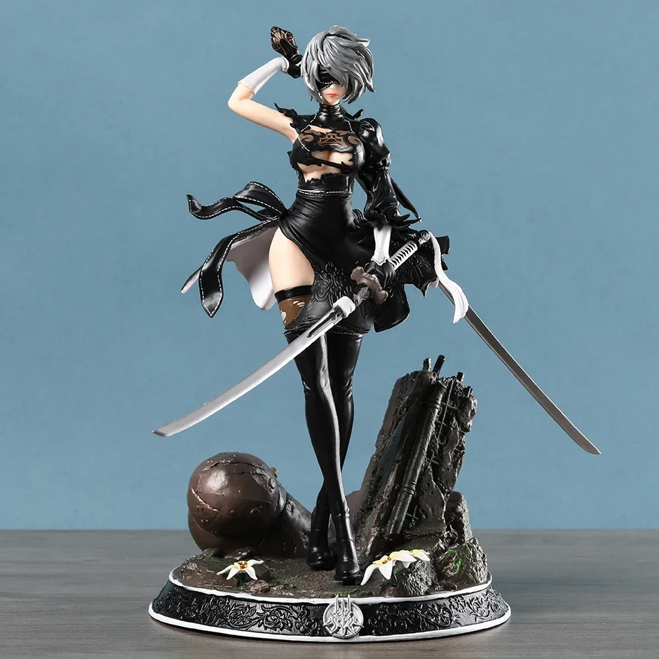 NieR Automata 2B YoRHa No.2 Type B PVC Figure Doll Desktop Model Toy Decoration Collection Gift