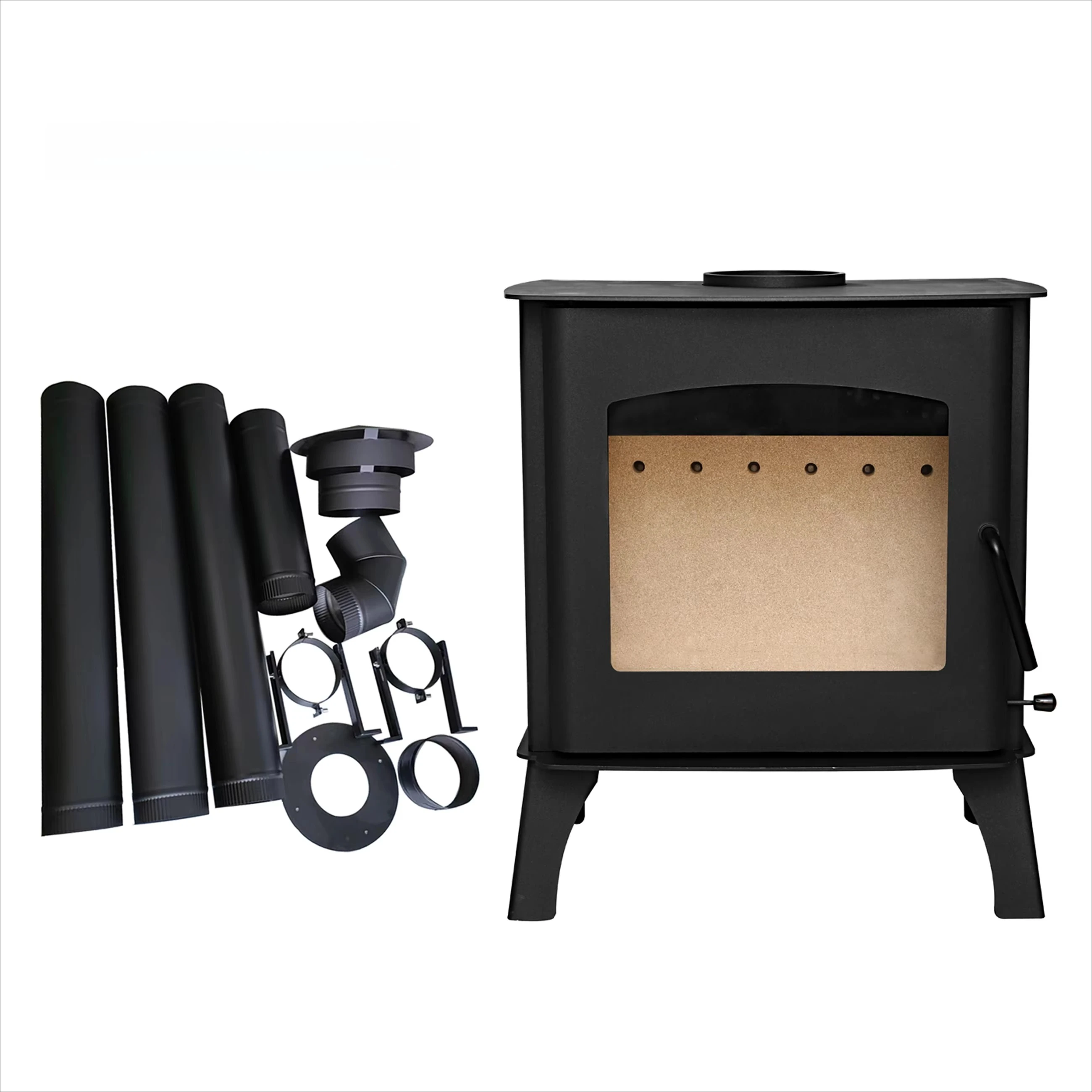 

High Quality Easy Clean Wood-Burning Stove Log Burner Small Home Use Wood Stove Heater Fireplace for Living Room Villa
