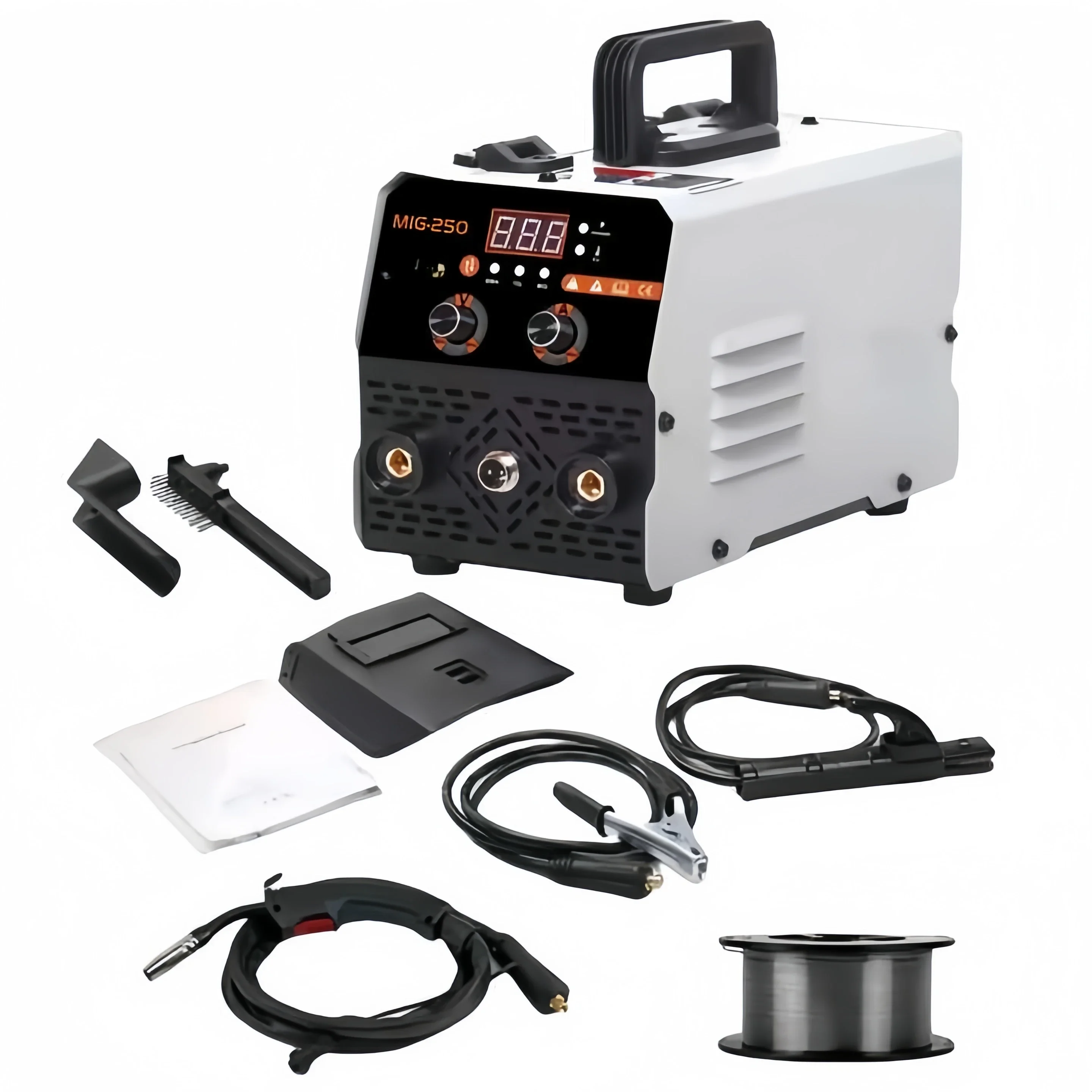 TES Portable MIG-250 welder 220V/110V mini semi-automatic welder gas-free flux wire inverter multi-function welding