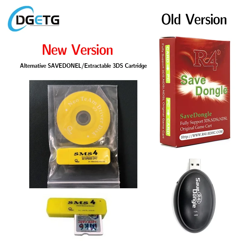 

New NDS SMS4 R4 Save dongle Fully support 3DS / DSi /DSL original game cago original game cart Game card archive