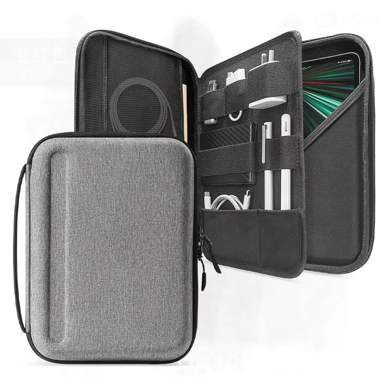 

iPad 13 Inch Tablet Protective Case Hard Storage Bag Compatible with 11 Inch And 12.9 Inch Models Unisex Black Pink Gray Green