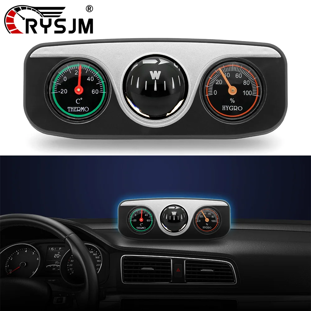 

* 3 в 1 компас + термометр + гигрометр с точным указанием автомобильной навигации, компас на приборной панели для морской лодки, грузовика, водонепроницаемый