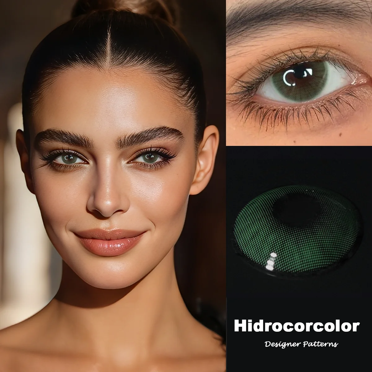 Visuashow Hidrocorcolor Bernstein-Braune Farblinsen für Augen, mit Natürlicher Kleiner Pupille, Jährlich mit Stärke. Weich und bequem, perfekt für den täglichen Gebrauch und das elegante Schönheits-Make-up – Detail 16