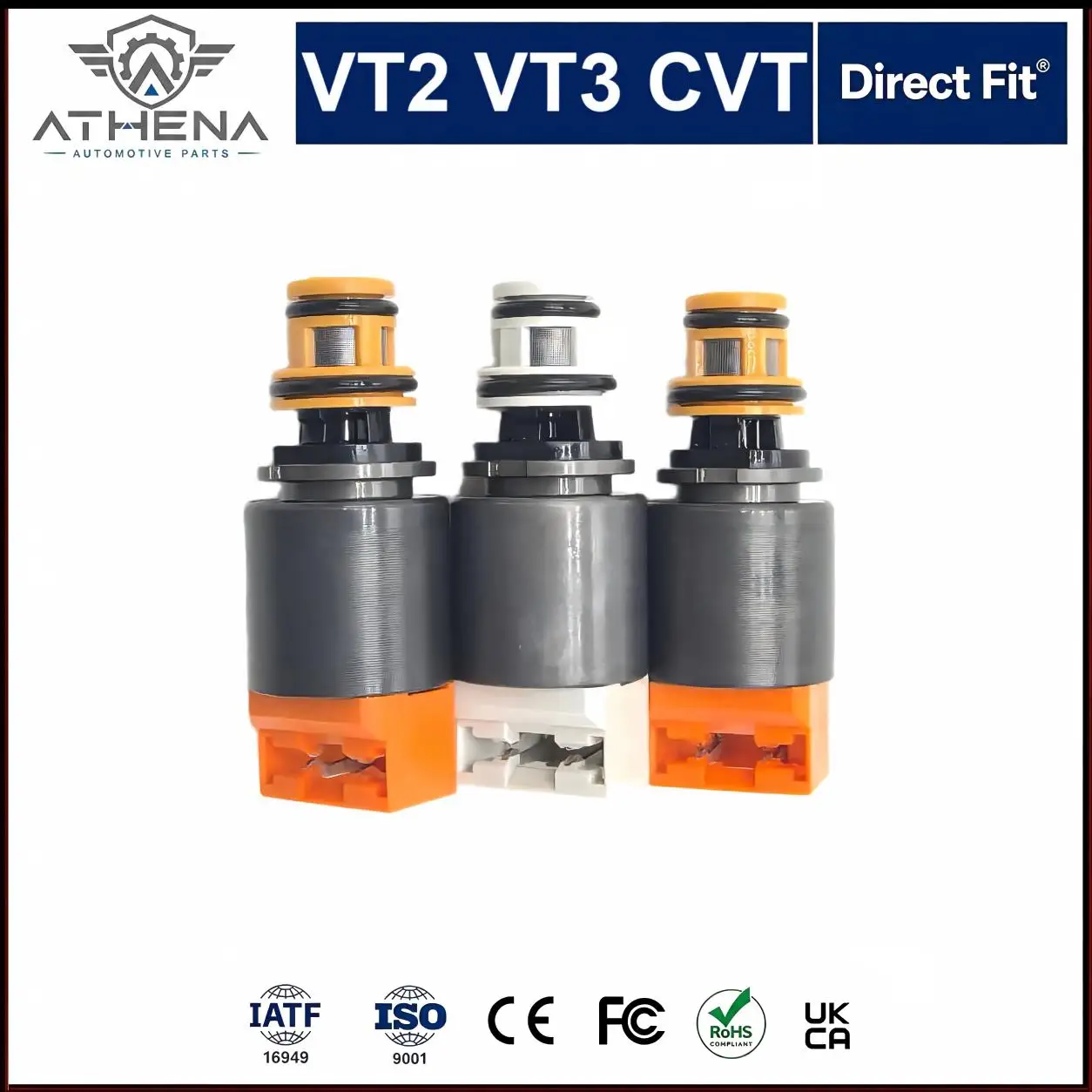 VT2 VT3 CVT Transmission Solenoid Kit 3PCS Fix Slipping Shudder For BYD F3 F6 Geely Great Wall Haima JAC Lifan