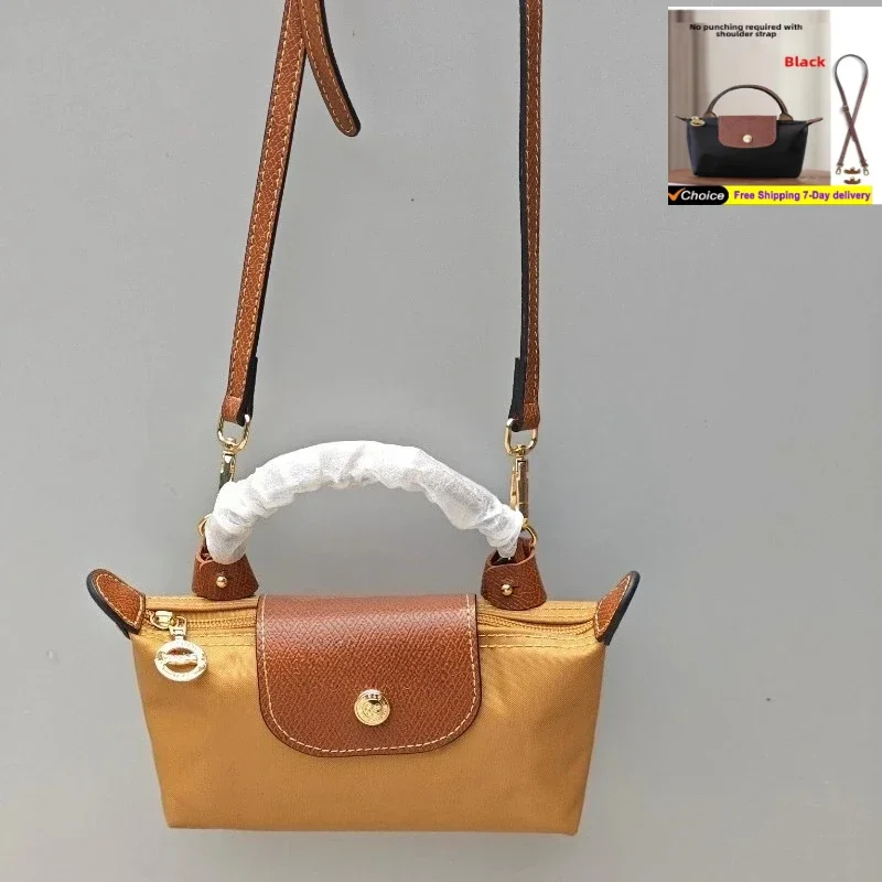 Roti Pangsit Nilon Mini Tidak Berlubang, Tas Bahu Wanita, Multifungsi, Roti Bahu, Musim Semi dan Musim Gugur