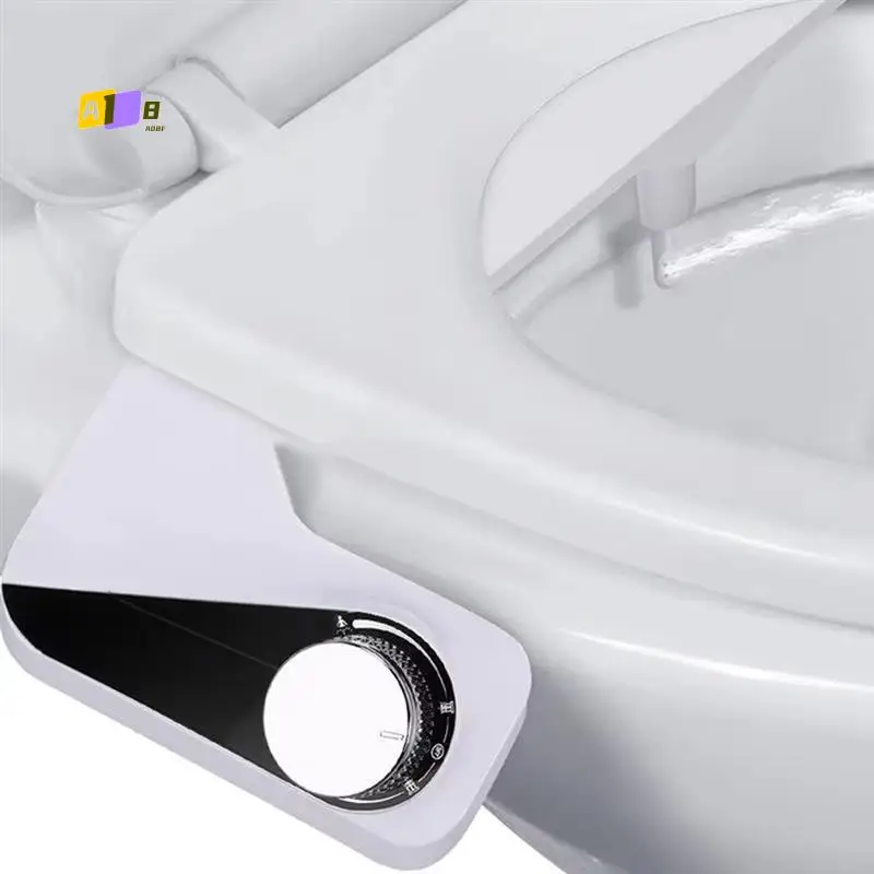 

A08F-Toilet Bidet Attachment Rear Wash Bidet Attachment Bidet Seat Double Nozzles Convenient Toilet Bidet Water Sprayer Bidet