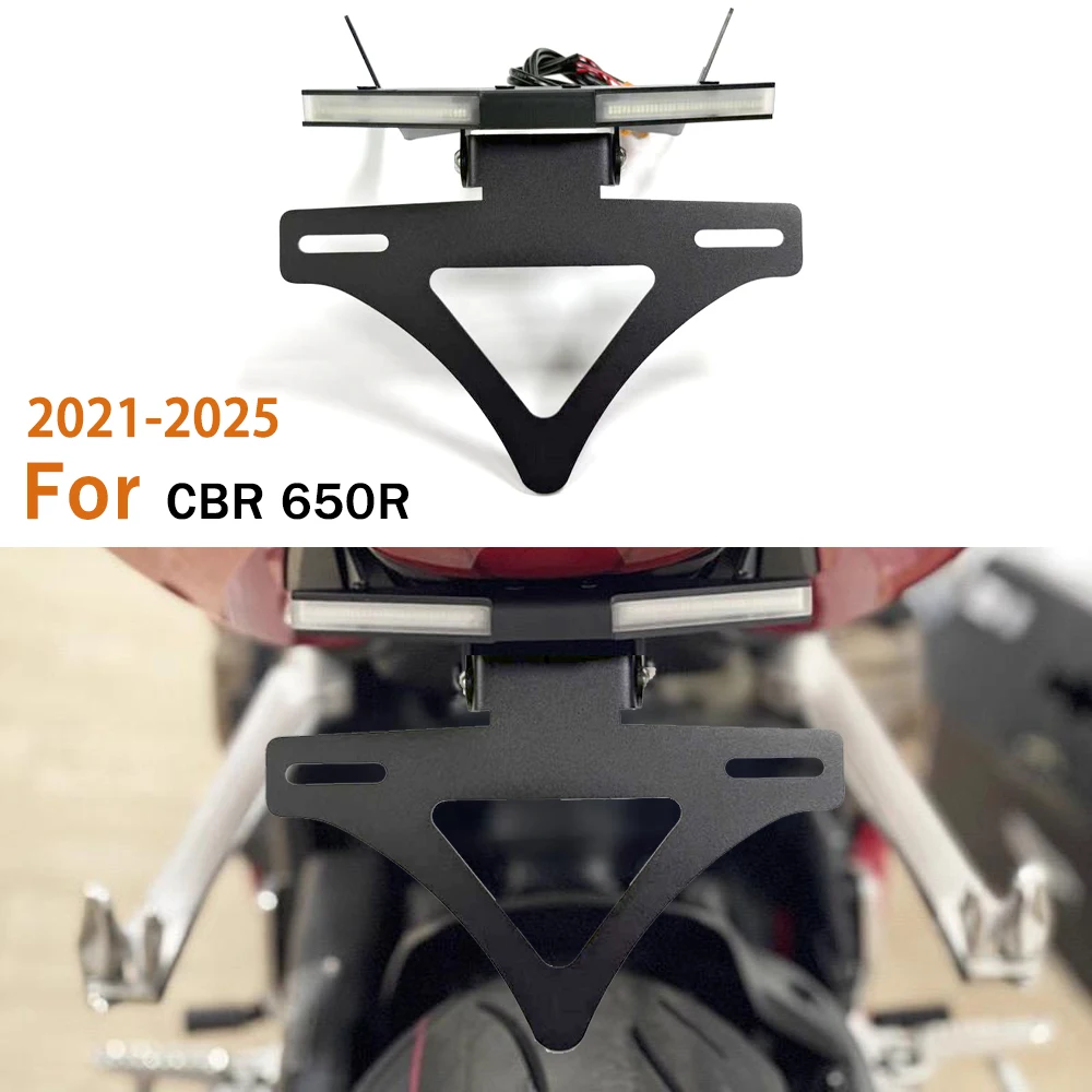 

New license plate holder turn signal integrated license plate holder short tail For Honda CBR 650R CB650 R 2021-2025